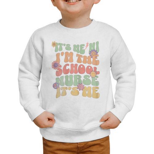 Back To School Nurse It's Me Hi I'm The School Nurse Graphic Toddler Sweatshirt - Savourry