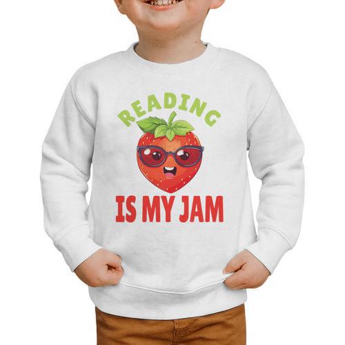 Back To School Reading Is My Jam School Librarian Premium Tri-Blend Graphic Toddler Sweatshirt - Savourry
