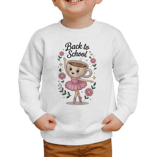 Ballerina Cappuccina Girls Italian Brainrot Back To School Graphic Toddler Sweatshirt - Savourry