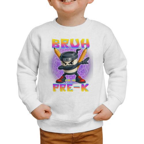 Bruh I'm In Pre-K Back To School Italian Brainrot Premium Tri-Blend Graphic Toddler Sweatshirt - Savourry