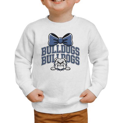Bulldogs Mascot Team Spirit Sports Fan Back To School Graphic Toddler Sweatshirt - Savourry