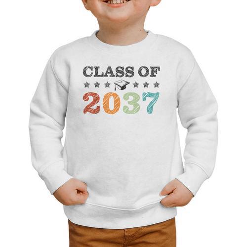 Class Of 2037 Grow With Me Back To School Graduation Graphic Toddler Sweatshirt - Savourry