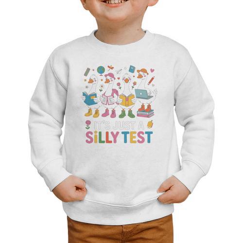 Cute Geese Silly Test Back To School Student Motivation Graphic Toddler Sweatshirt - Savourry