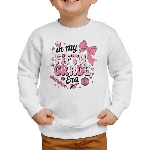 In My Fifth Grade The Girls Bow Back To School Graphic Toddler Sweatshirt - Savourry