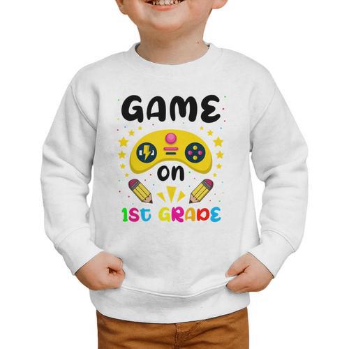 Game On 1st Grade Cute Video Gamer Back To School 2026 Kids Graphic Toddler Sweatshirt - Savourry