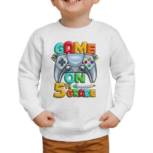 Game On 5th Grade Back To School 5th Grade Level Unlocked Performance Graphic Toddler Sweatshirt - Savourry