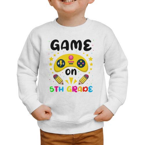 Game On 5th Grade Cute Video Gamer Back To School 20256Kids Graphic Toddler Sweatshirt - Savourry