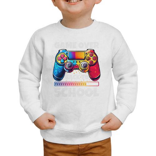 Game Over Back To School Gaming Controller Kids Gamer Premium Tri-Blend Graphic Toddler Sweatshirt - Savourry