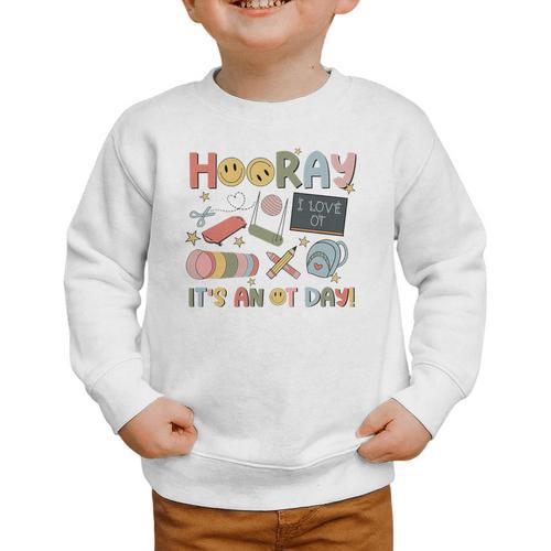 Hooray It’s An OT Day Occupational Therapy Back To School Premium Tri-Blend Graphic Toddler Sweatshirt - Savourry