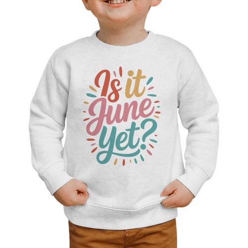 Is It June Yet Back To School Student Groovy Kids Premium Tri-Blend Graphic Toddler Sweatshirt - Savourry