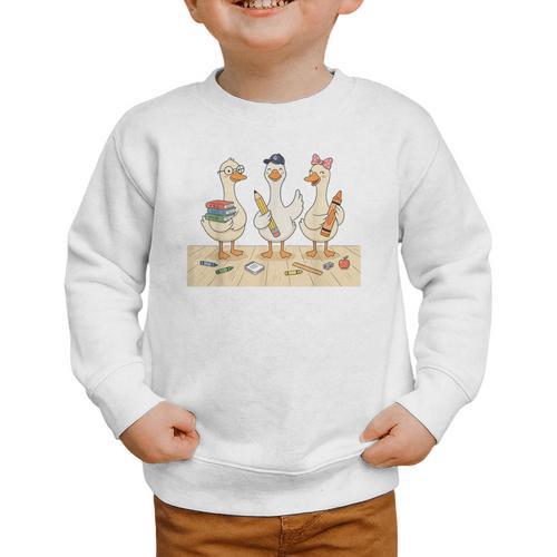 Kindergarten 1st Grade Goose Back To School Kids Graphic Toddler Sweatshirt - Savourry