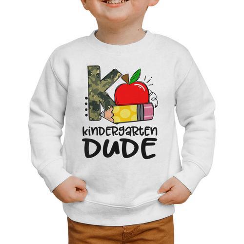 Kindergarten Dude Student Kindergarten Squad Back To School Graphic Toddler Sweatshirt - Savourry