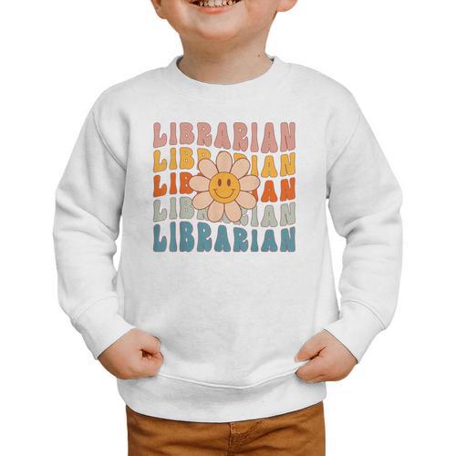 Librarian Retro Find Me At The Library Back To School Graphic Toddler Sweatshirt - Savourry