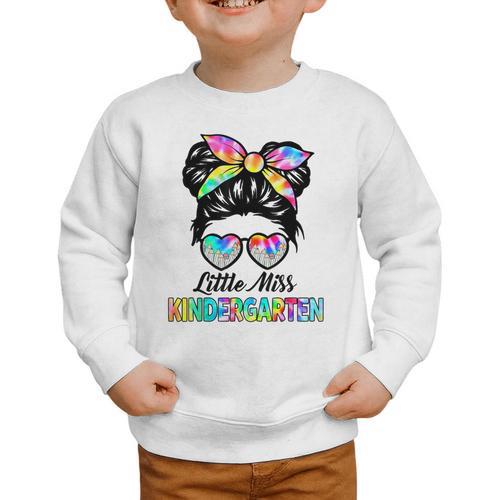 Little Miss KINDERGARTEN First Day Back To School Girls Kids Graphic Toddler Sweatshirt - Savourry