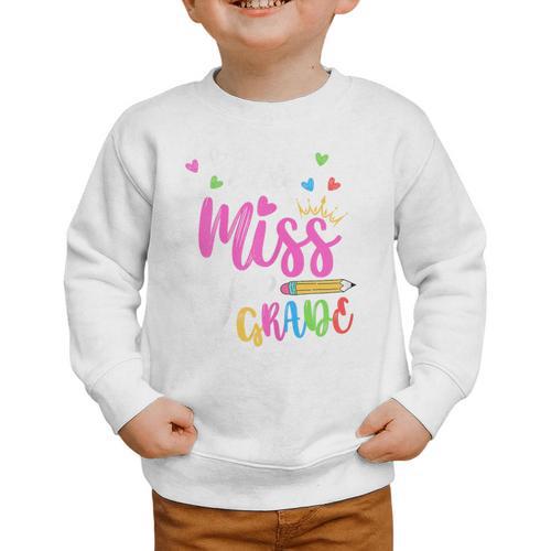 Little Misss Third Grade Back To School 3rd Grader Girl Graphic Toddler Sweatshirt - Savourry