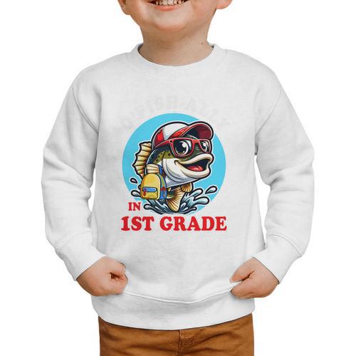 O’Fish-Ally a 1st Grade Mom Back To School Premium Tri-Blend Graphic Toddler Sweatshirt - Savourry