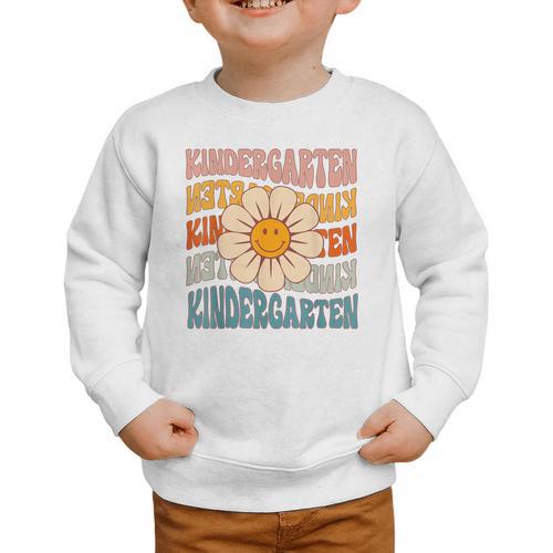 Retro Kindergarten Daisy Colorful Back To School Student Kid Graphic Toddler Sweatshirt - Savourry