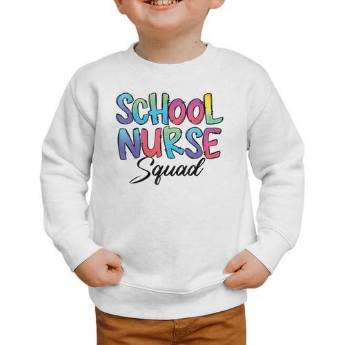 School Nurse Squad Tie Dye Back To School Appreciation Graphic Toddler Sweatshirt - Savourry