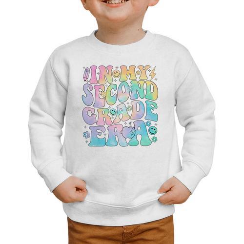 In My Second Grade Era Girl Tie Dye 2nd Grade Back To School Performance Graphic Toddler Sweatshirt - Savourry