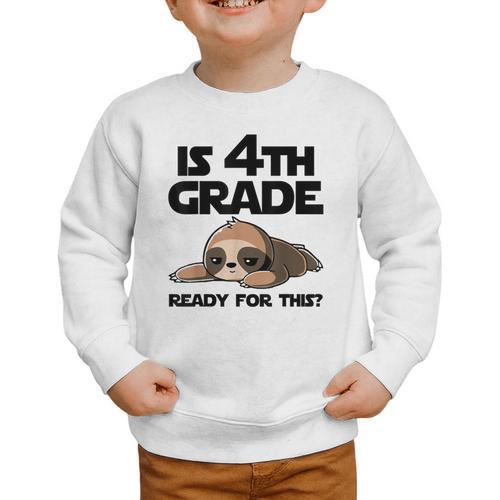 Sloth Is 4th Grade Ready For This Back To School Graphic Toddler Sweatshirt - Savourry
