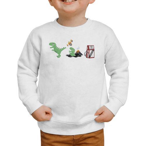 Solid Liquid Gas Dinosaur Back To School Premium Tri-Blend Graphic Toddler Sweatshirt - Savourry