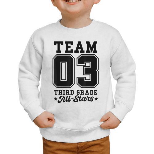 Team 3rd Grade All-Stars Back To School Sports Jersey Graphic Toddler Sweatshirt - Savourry