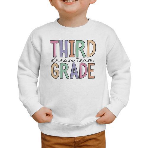 Third Grade Dream Team Back To School 3rd Grade Graphic Toddler Sweatshirt - Savourry
