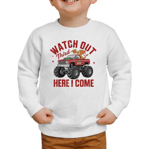 Watch Out Third Here I Came Dragon Back To School Summer Tee Graphic Toddler Sweatshirt - Savourry