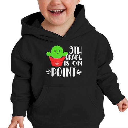 9th Grade Is On Point Cactus Back To School Graphic Toddler Hoodie - Savourry