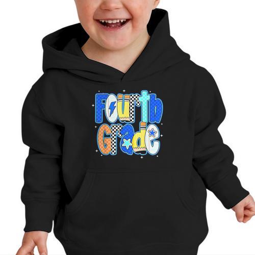 Back To School Hello Fourth Grade Team 4th Grade Boy Girl Graphic Toddler Hoodie - Savourry