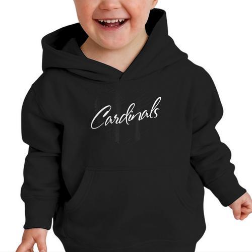 Cardinals Heart Back To School Spirit Graphic Toddler Hoodie - Savourry