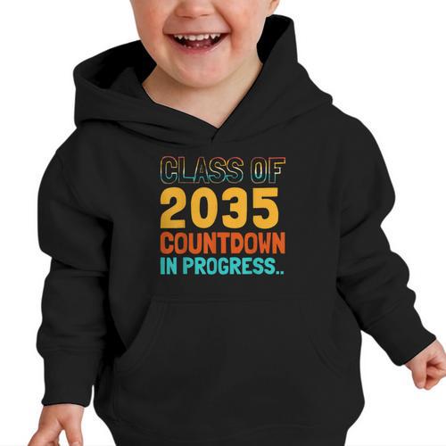 Class Of 2035 Countdown In Progress Fun Back To School Retro Graphic Toddler Hoodie - Savourry