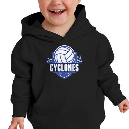 Cyclones Volleyball Back To School Spirit B Graphic Toddler Hoodie - Savourry
