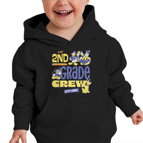 Disney My 2nd Grade Crew Stay Cool Back To School Friends Graphic Toddler Hoodie - Savourry