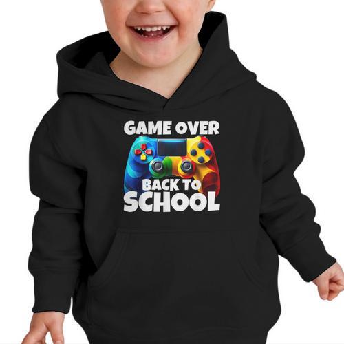 Game Over Back To School Gaming Controller Kids Gamer Graphic Toddler Hoodie - Savourry