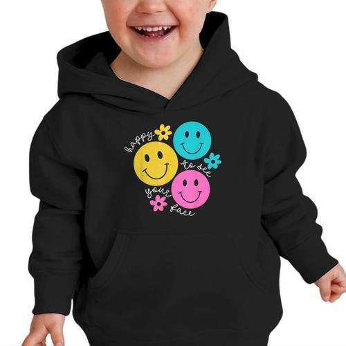 Happy To See Your Face Back To School First Day Of School Graphic Toddler Hoodie - Savourry