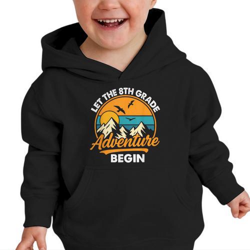 Let The 8th Grade Adventure Begin Back To School Graphic Toddler Hoodie - Savourry