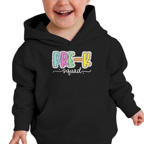 Pre-k Squad Back To School Dalmatian Dots Graphic Toddler Hoodie - Savourry