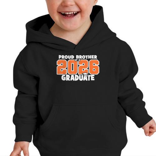 Proud Brother Of 2026 Graduate Matching Back To School O Graphic Toddler Hoodie - Savourry