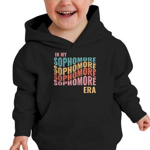 In My Sophomore Era High School 10th Grade Back To School Graphic Toddler Hoodie - Savourry