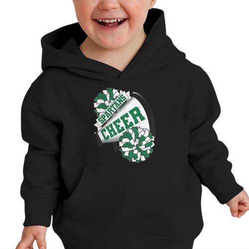 Spartans Cheer Back To School Cheerleading Spirit G Graphic Toddler Hoodie - Savourry