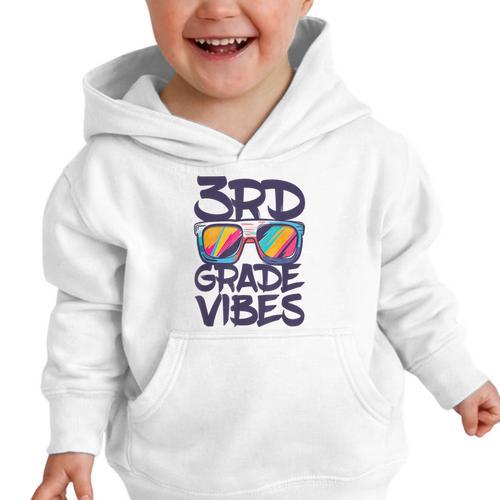 3rd Grade Vibes Shirt Back To School Third Grade Boy Girl Graphic Toddler Hoodie - Savourry