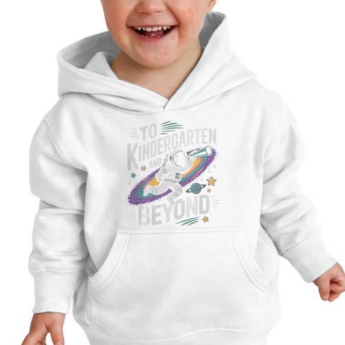Back To School To Kindergarten And Beyond Astronaut In Space Premium Tri-Blend Graphic Toddler Hoodie - Savourry