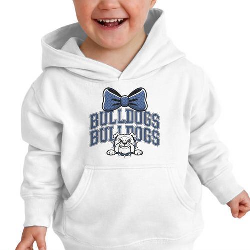 Bulldogs Mascot Team Spirit Sports Fan Back To School Graphic Toddler Hoodie - Savourry