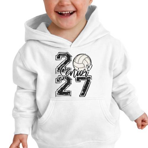 Class Of 2027 Volleyball Senior 2027 Back To School Graphic Toddler Hoodie - Savourry