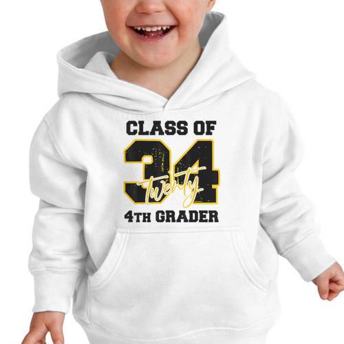 Class Of 2034 4th Grader Elementary School Back To School Graphic Toddler Hoodie - Savourry