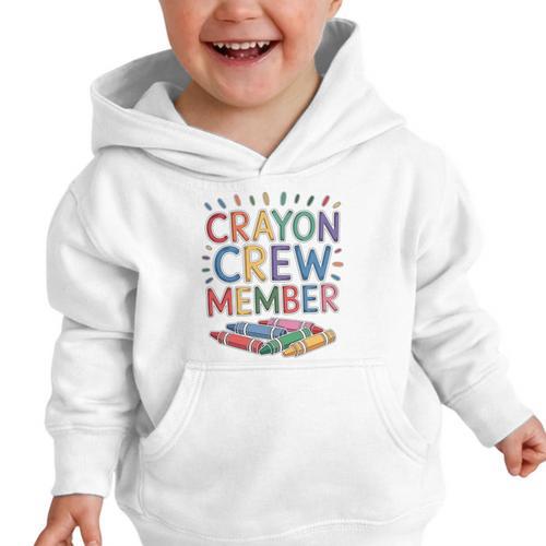 Crayon Crew Member Back To School Coloring Art Classes Graphic Toddler Hoodie - Savourry