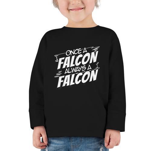 Always A Falcon Back To School Spirit Graphic Toddler Long Sleeve Tee - Savourry
