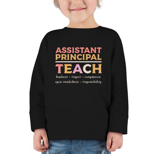 Assistant Principal Back To School Appreciation Principals Graphic Toddler Long Sleeve Tee - Savourry