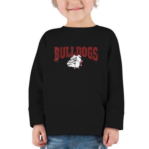 Bulldogs Back To School Spirit M Graphic Toddler Long Sleeve Tee - Savourry